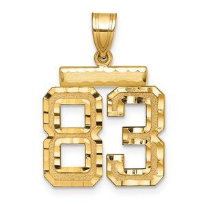 14K Yellow Gold, Varsity Collection, Medium D/C Pendant Number 83